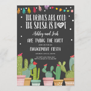 Fiesta Verlobung Einladung Brautparty Paare