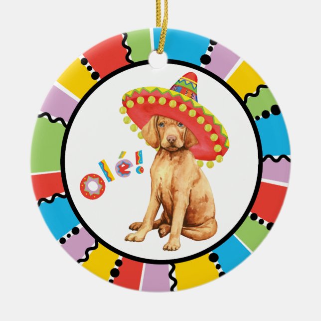 Fiesta Vizsla Keramik Ornament (Vorne)