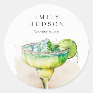 Fiesta Watercolor Brautparty Runder Aufkleber