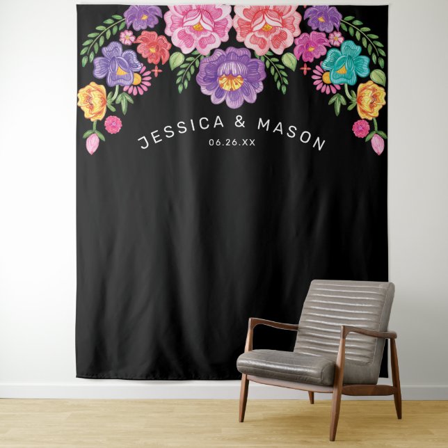 Fiesta Wedding Backdrop Foto Stand Wandteppich (Beispiel)