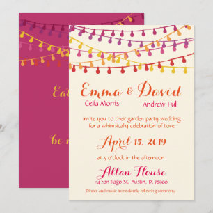 Fiesta Wedding Einladung farbiges mexikanisches Pa
