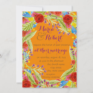 Fiesta Wedding Mandarine Einladung