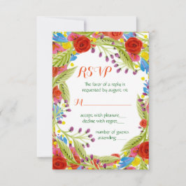 Fiesta Wedding RSVP Karte