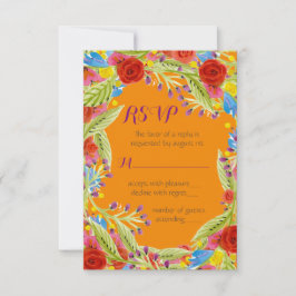 Fiesta Wedding RSVP Karte