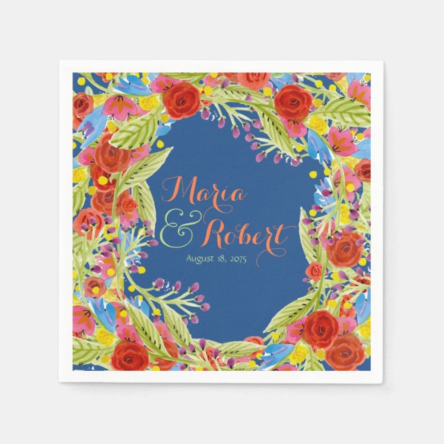 Fiesta Wedding Serviette (Vorderseite)