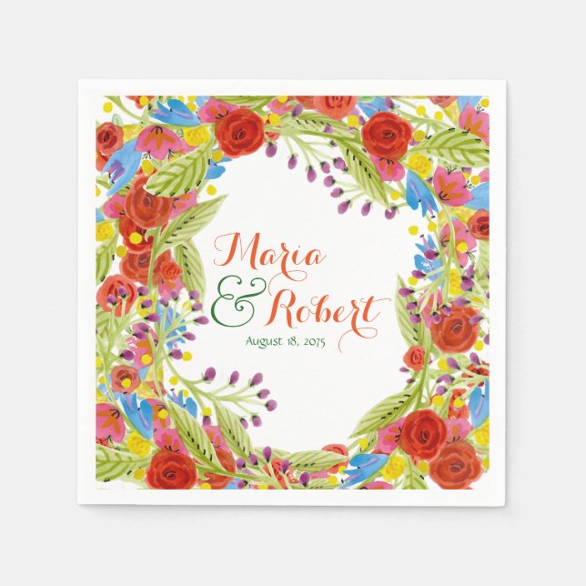 Fiesta Wedding Serviette (Vorderseite)
