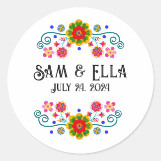 Fiesta Wedding Stickers - Anpassen für Ihre Verans