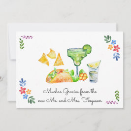 Fiesta Wedding | Tacos und Tequila Danke-Karte Dankeskarte