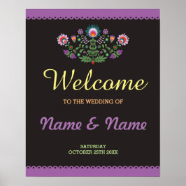 Fiesta Welcome Poster Hochzeit mexikanisches Poste