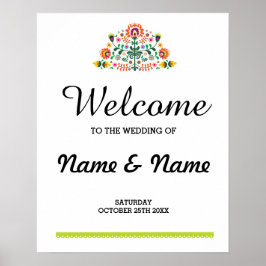 Fiesta Welcome Poster Hochzeit mexikanisches Poste