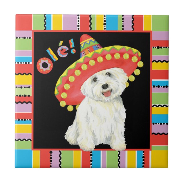 Fiesta Westie Fliese (Vorderseite)