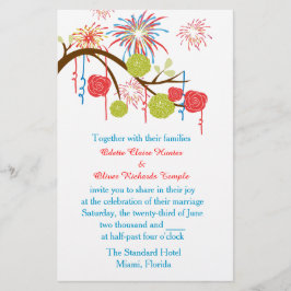 Fiesta Wonderland Wedding Einladung Briefpapier