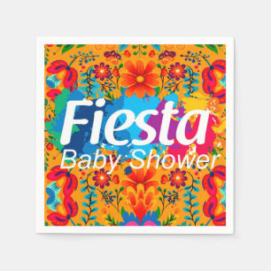 Fiesta Yellow Farful Floral Neutral Baby Dusche Serviette