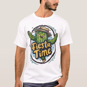 "Fiesta Zeit" Tanzender Kaktus T-Shirt