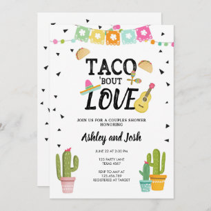 Fiestataco-Kampf-Liebe-Kaktus-Paar-Dusche Einladung