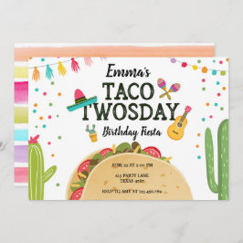 FiestaTaco Twosday Kaktus-Mädchen-2. Einladung