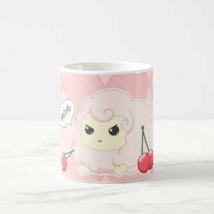 Fiesty Schafe niedlichen kawaii Rosas mit Kirschen Kaffeetasse