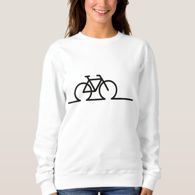 Fiets lijn tekening. E-bike race- en MTB fietsen. Sweatshirt (Vorderseite)