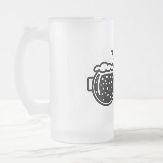 Fiets met bierglas. Flesopener icoon Mattglas Bierglas