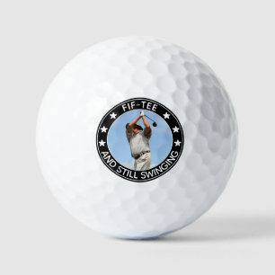 Fif-tee & Still Swinging Funny 50. Geburtstag Foto Golfball