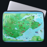 Fife Coastal Path Scotland Illustrierte Karte Laptopschutzhülle<br><div class="desc">Karo auf dieser coolen illustrierten Karte des Küstenwegs von Fife in Schottland. Sie können diesen wunderschönen Weg gehen, der durch die Städte und durch die grüne Landschaft führt. Bleiben Sie auf dem Weg, um zu sehen, wie die Boote vorbeifahren oder einen der vielen Regenbogen sehen. Bist du auf diesen Pfad...</div>