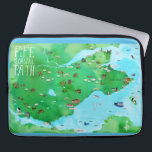 Fife Coastal Path Scotland Illustrierte Karte Laptopschutzhülle<br><div class="desc">Karo auf dieser coolen illustrierten Karte des Küstenwegs von Fife in Schottland. Sie können diesen wunderschönen Weg gehen, der durch die Städte und durch die grüne Landschaft führt. Bleiben Sie auf dem Weg, um zu sehen, wie die Boote vorbeifahren oder einen der vielen Regenbogen sehen. Bist du auf diesen Pfad...</div>