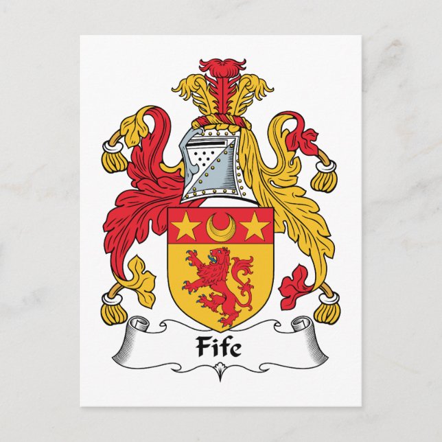 Fife Familienwappen Postkarte (Vorderseite)
