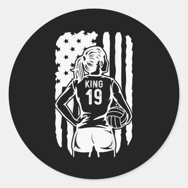 Fife Life High School Volleyball King 19  Runder Aufkleber (Vorderseite)