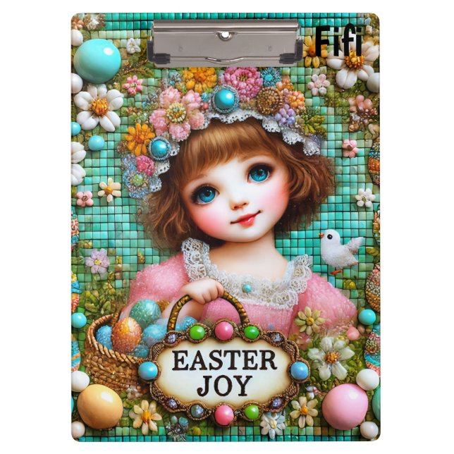FIFI ~ EASTER JOY ~ Vintages Bild ~ Zwischenablage Klemmbrett (Vorderseite)
