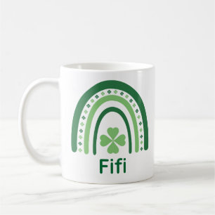 Fifi Name Clover Boho Rainbow Kaffeetasse