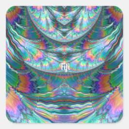 FIFI ~ Shades Glossy PASTEL 3D ~ Quadratischer Aufkleber