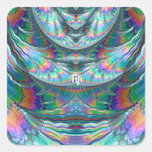 FIFI ~ Shades Glossy PASTEL 3D ~ Quadratischer Aufkleber