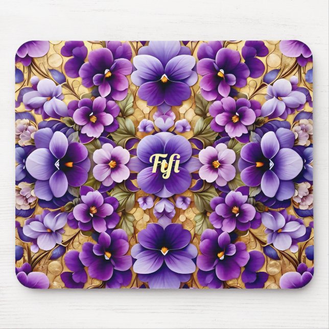 FIFI ~ Violets und Gold ~ Mousepad (Vorne)