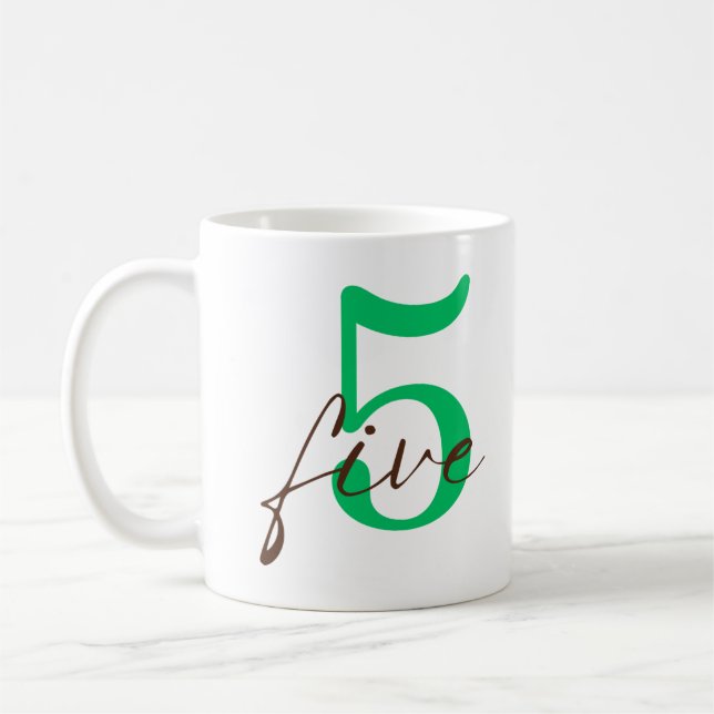 Fifth 5 Year Anniversary with Personalization Kaffeetasse (Links)