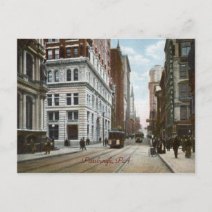 Fifth Ave. und Wood Street Vintag Postcard Postkarte