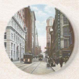 Fifth Ave und Wood Street Vintage Coaster Untersetzer
