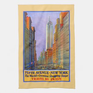 Fifth Avenue New York Vintage Image Towel Geschirrtuch