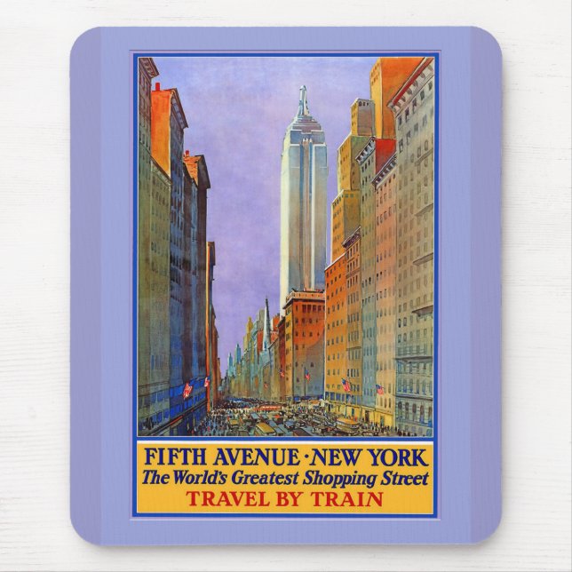 Fifth Avenue New York Weltbest Shopping St. Mousepad (Vorne)