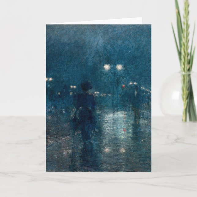 Fifth Avenue Nocturne | Childe Hassam Karte (Vorderseite)