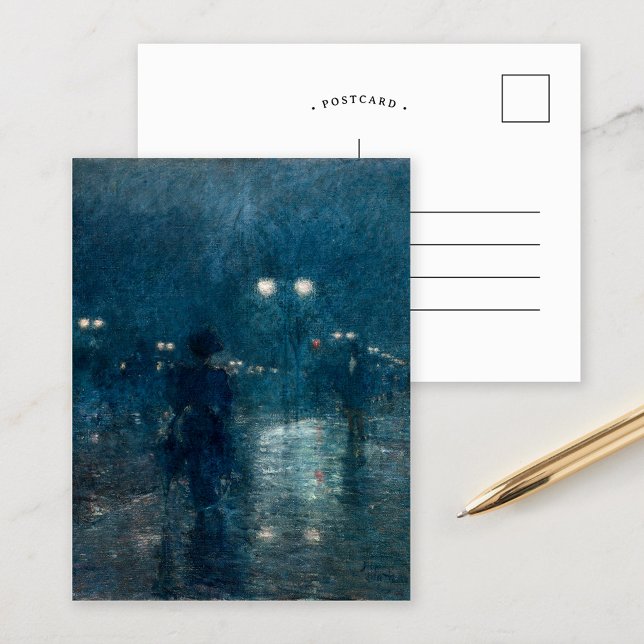 Fifth Avenue Nocturne | Childe Hassam Postkarte (Von Creator hochgeladen)