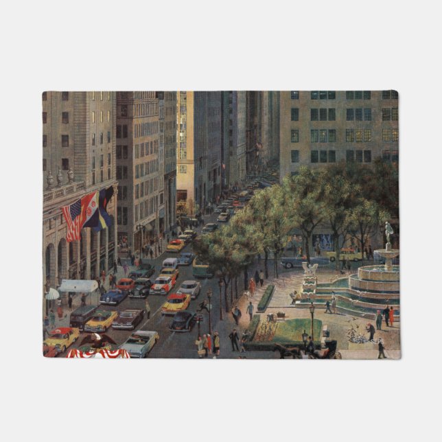 Fifth Avenue von John Falter Fußmatte (Vorderseite)