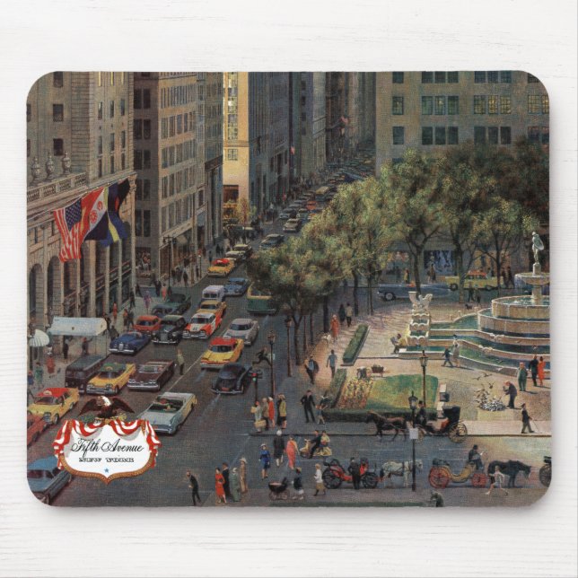 Fifth Avenue von John Falter Mousepad (Vorne)