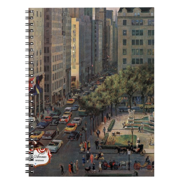 Fifth Avenue von John Falter Notizblock (Vorderseite)