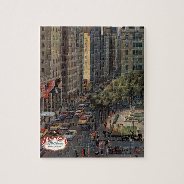 Fifth Avenue von John Falter Puzzle (Vertikal)