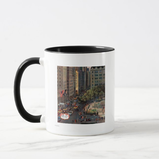 Fifth Avenue von John Falter Tasse (Links)