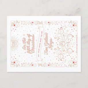 FIFTH DAY OF CHRISTMAS / Christmas Postcard Feiertagspostkarte