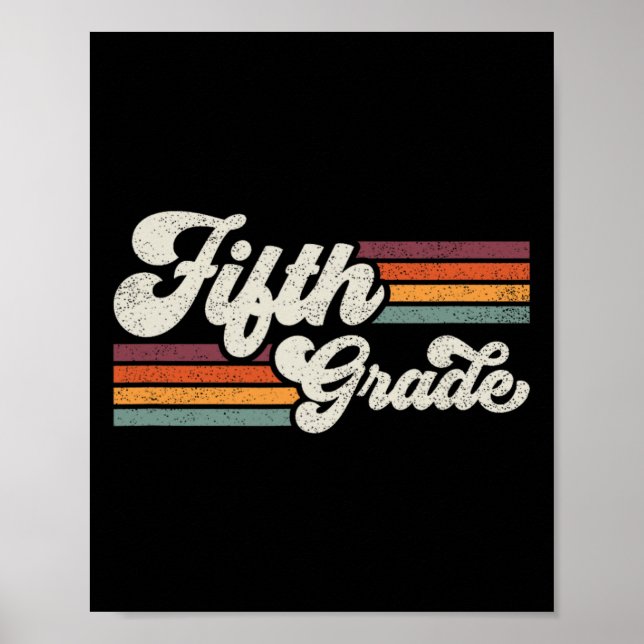 Fifth Grad Teacher Back To School Poster (Vorne)