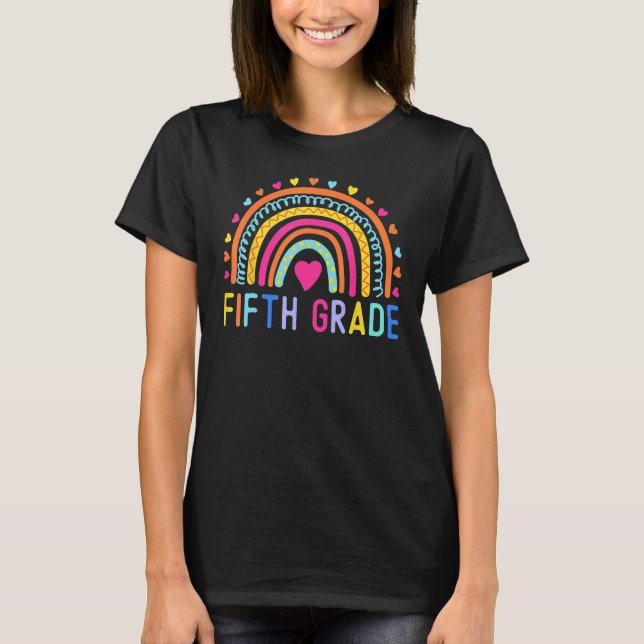 Fifth Grade Rainbow Girls Boys Teacher Team 5th Gr T-Shirt (Vorderseite)