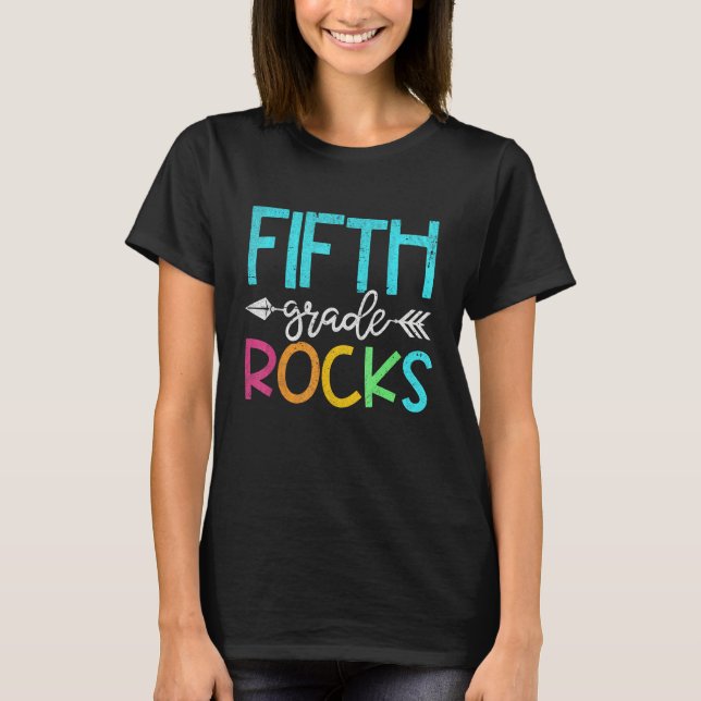 Fifth Grade Rocks  Team 5th Grade Teacher 1 T-Shirt (Vorderseite)