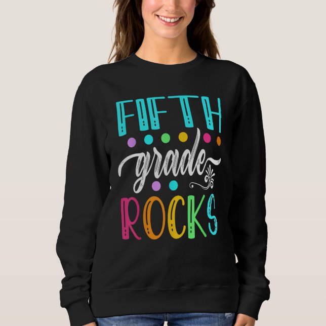 Fifth Grade Rocks  Team 5th Grade Teacher Kids Boy Sweatshirt (Vorderseite)